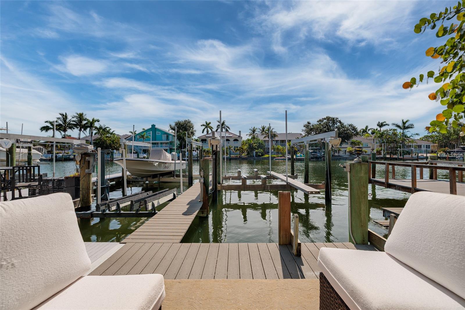 Waterside patio for morning coffee