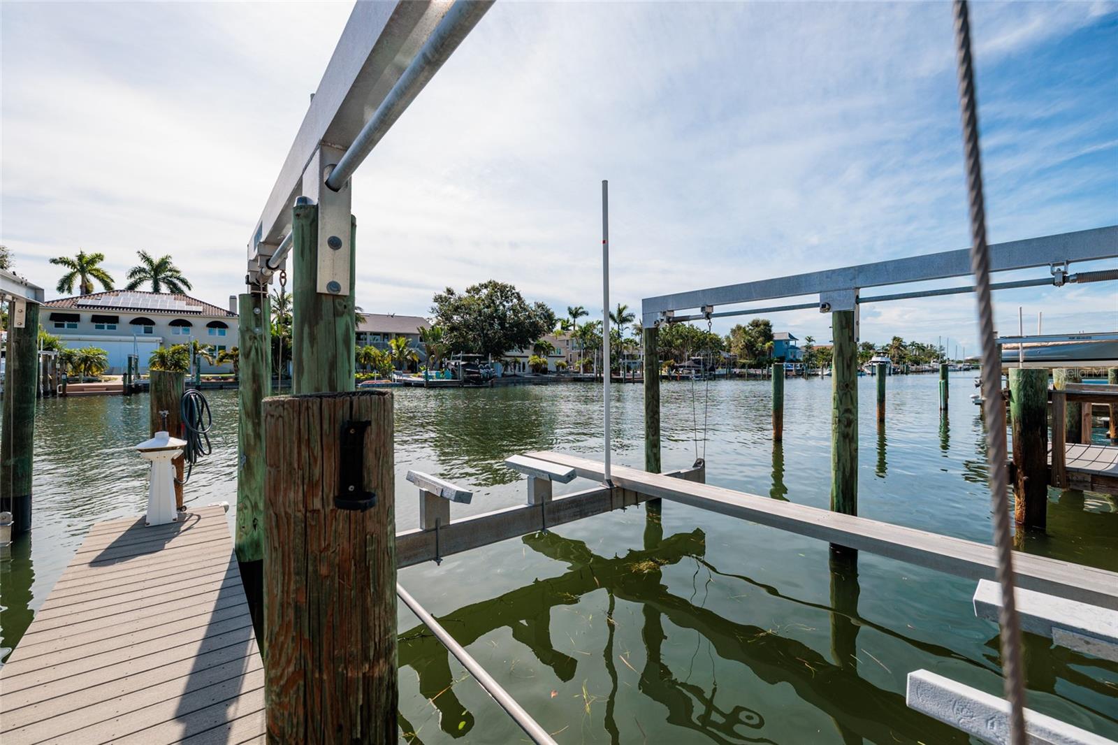 Private dock with 20,000 lb lift, power and water hookups