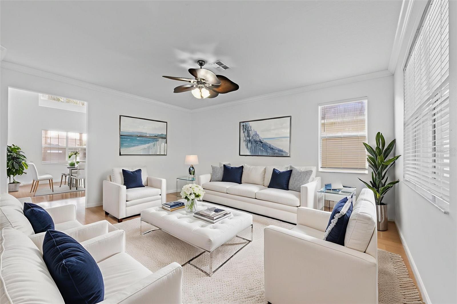 Virtually Staged Family Room