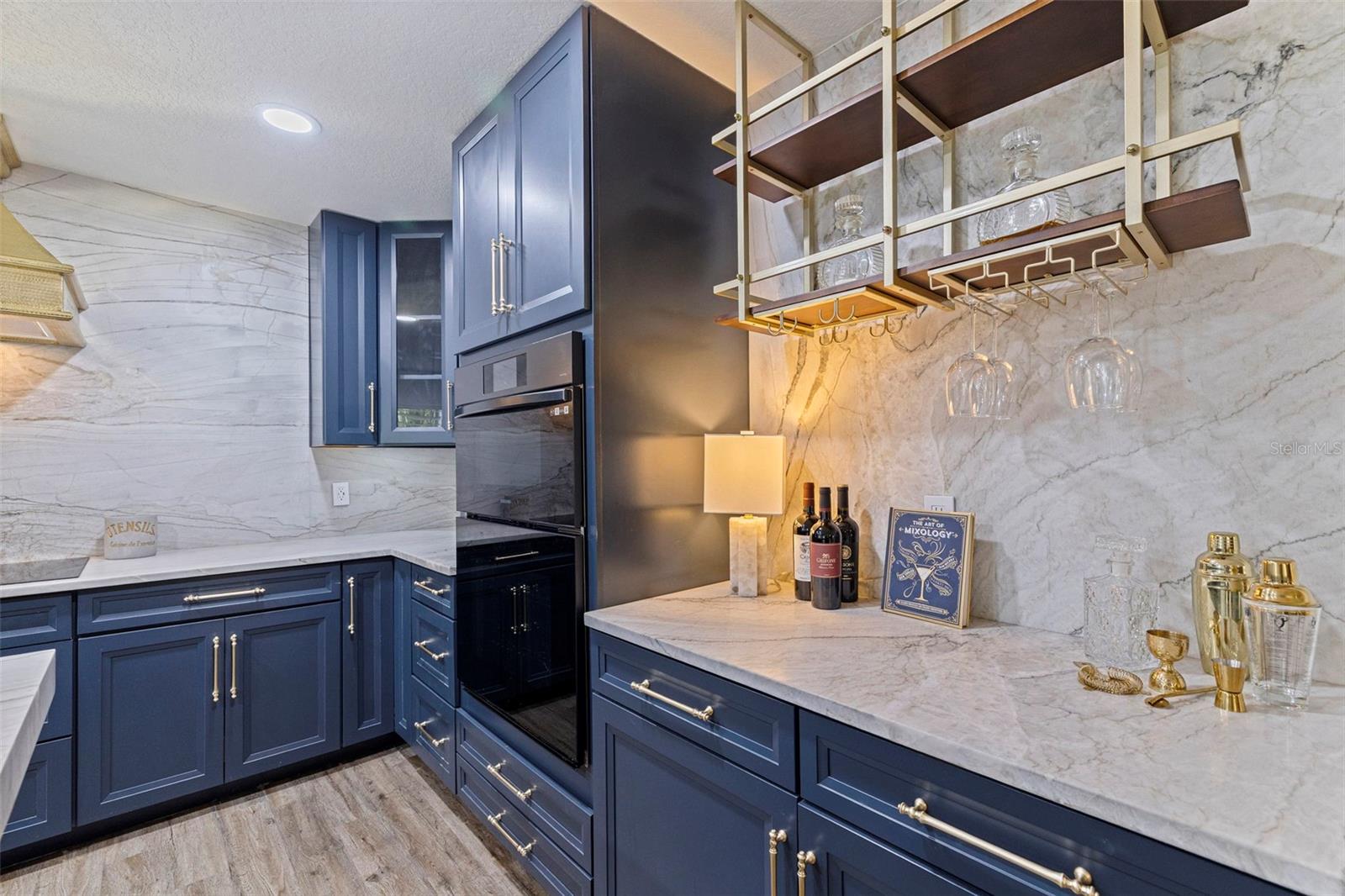 Dry bar in the kitchen