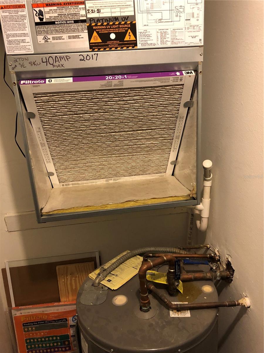 A/C & hot water tank