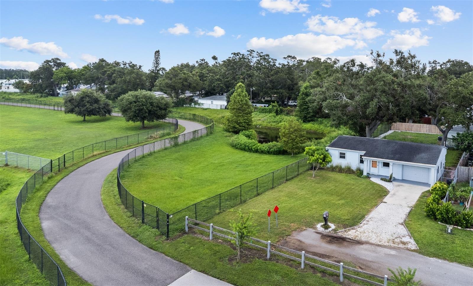 Home is located on a dead-end road.