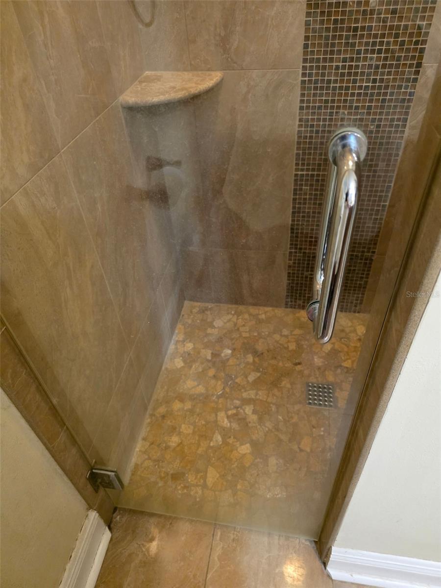 Level Entry Shower in Primary Bedroom