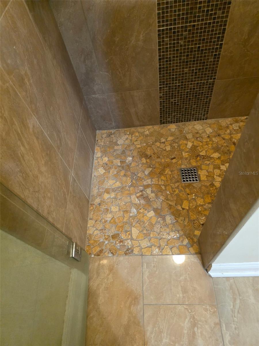 Level Entry Shower in Primary Bedroom