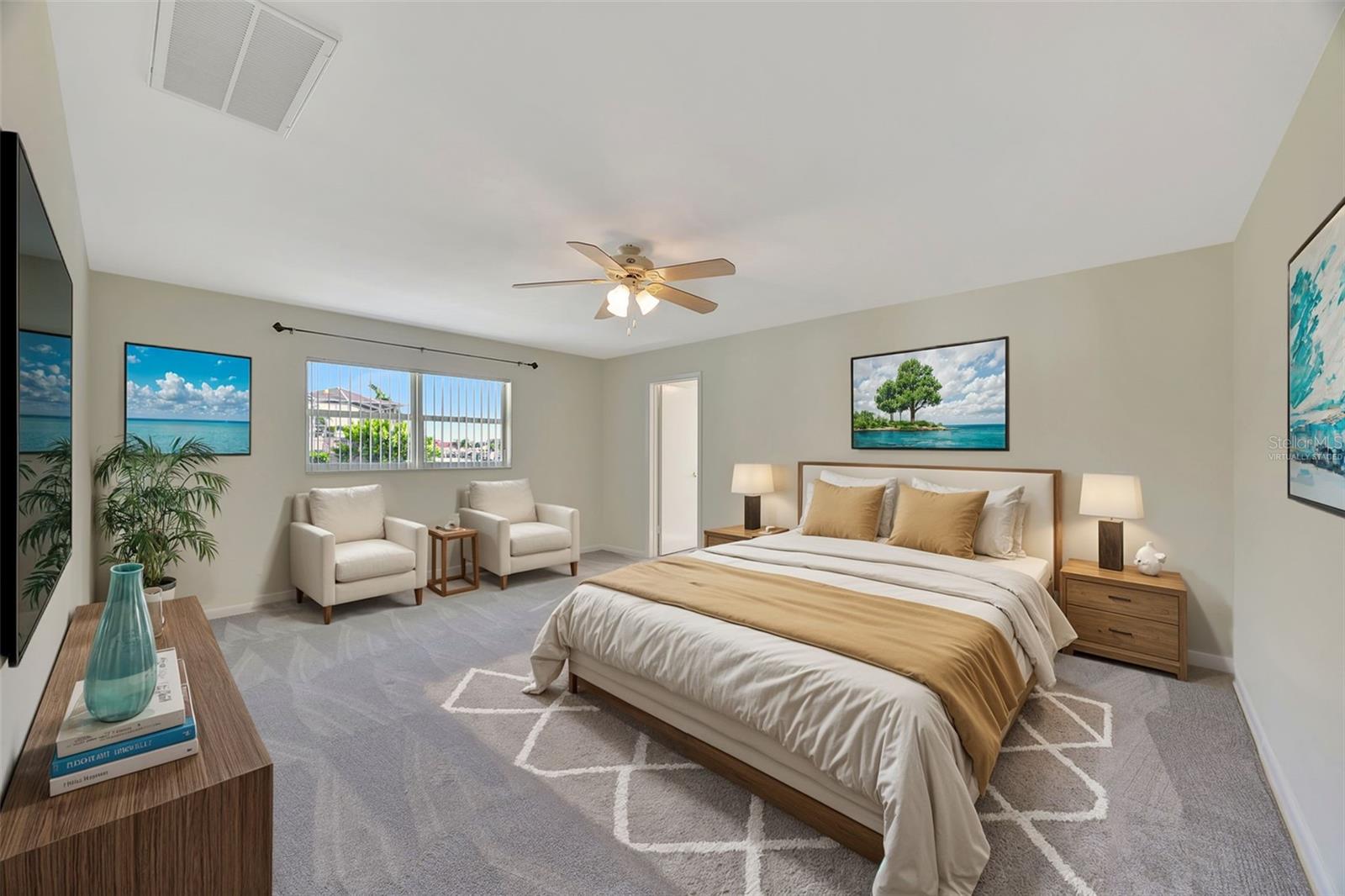 Virtually Staged Bedroom