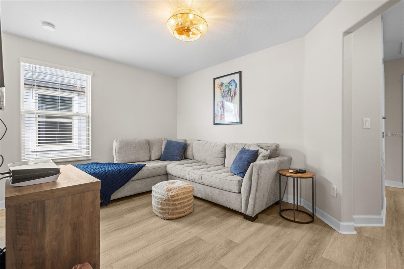 Versatile loft space, perfect for work or play.