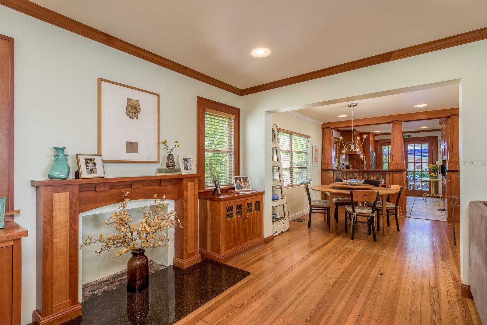 LIVING ROOM W/ WOODBURNING FIREPLACE