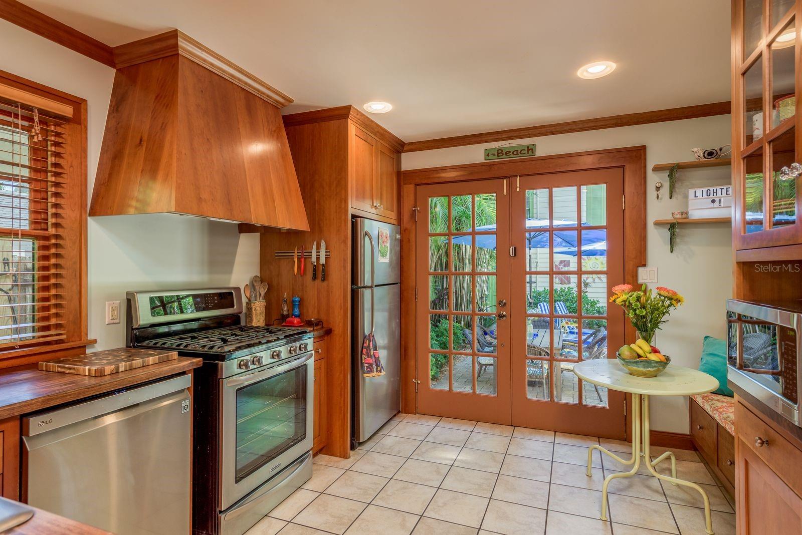 KITCHEN OVERLOOKING THE COURTYARD OASIS