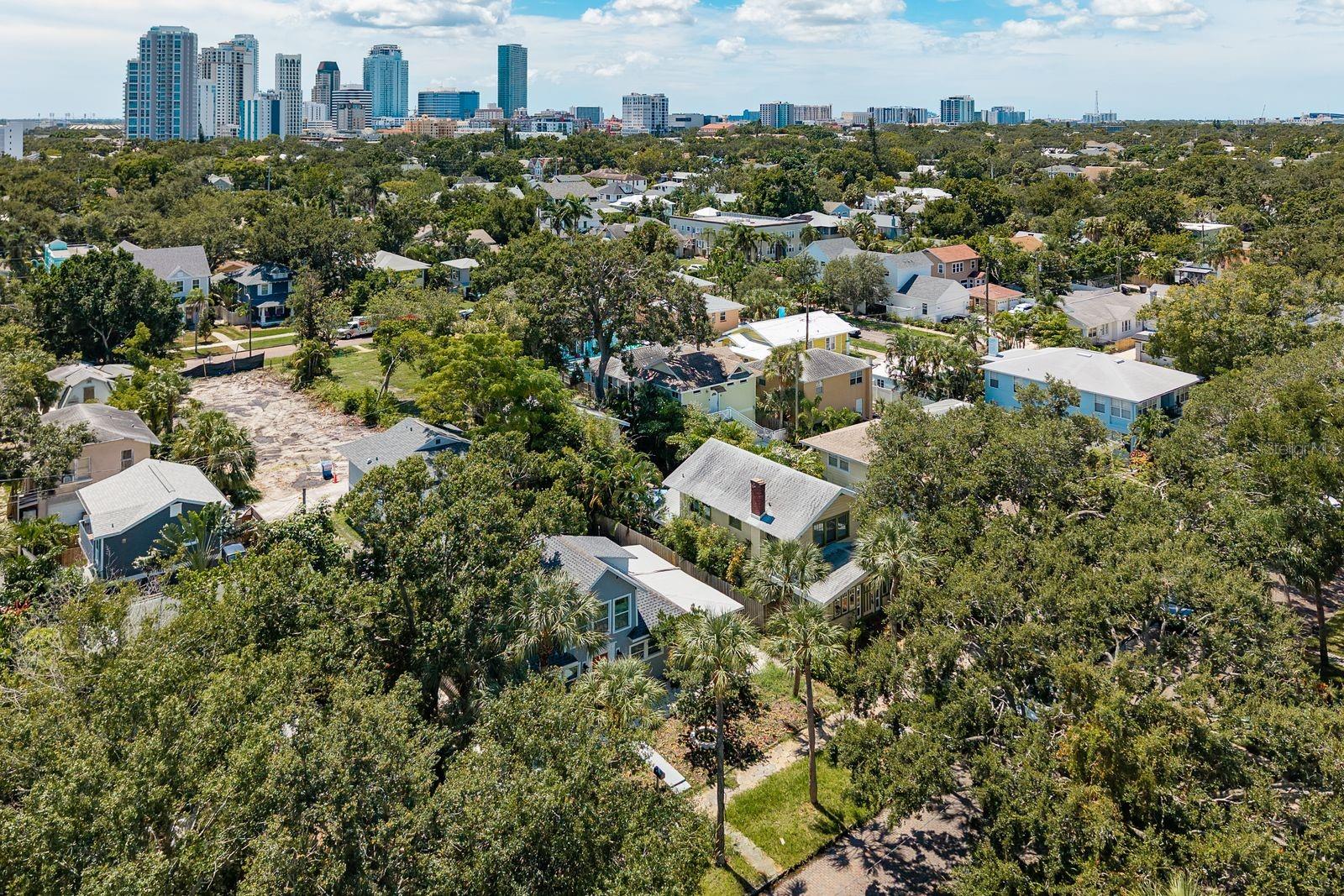 AERIAL OF NEIGHBORHOOD