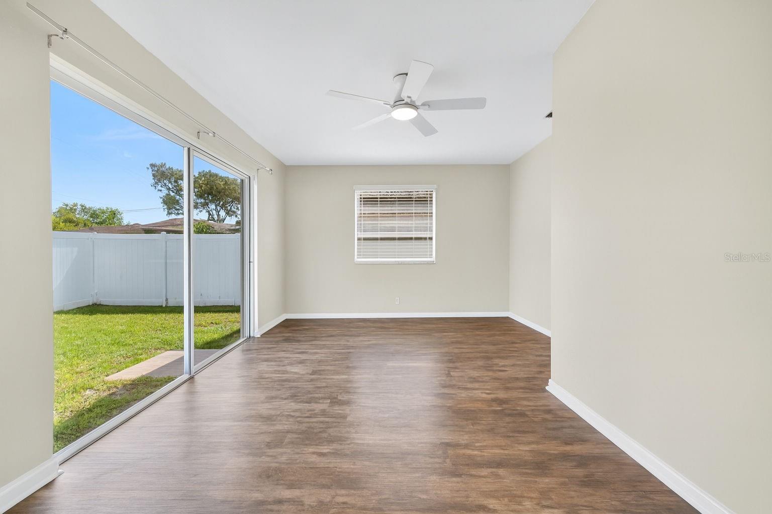 3rd bedroom with private backyard access