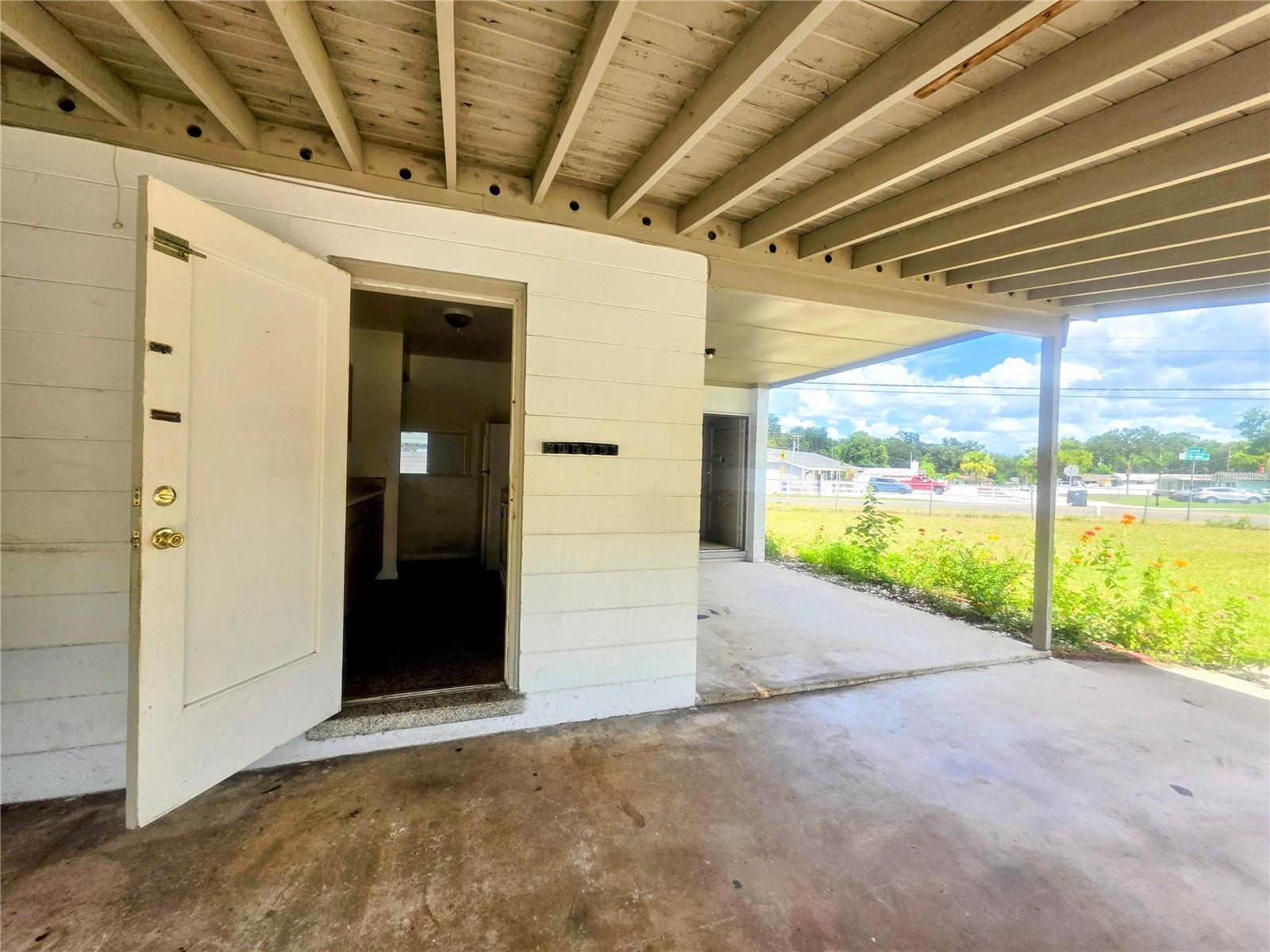 Secondary entrance through Kitchen.