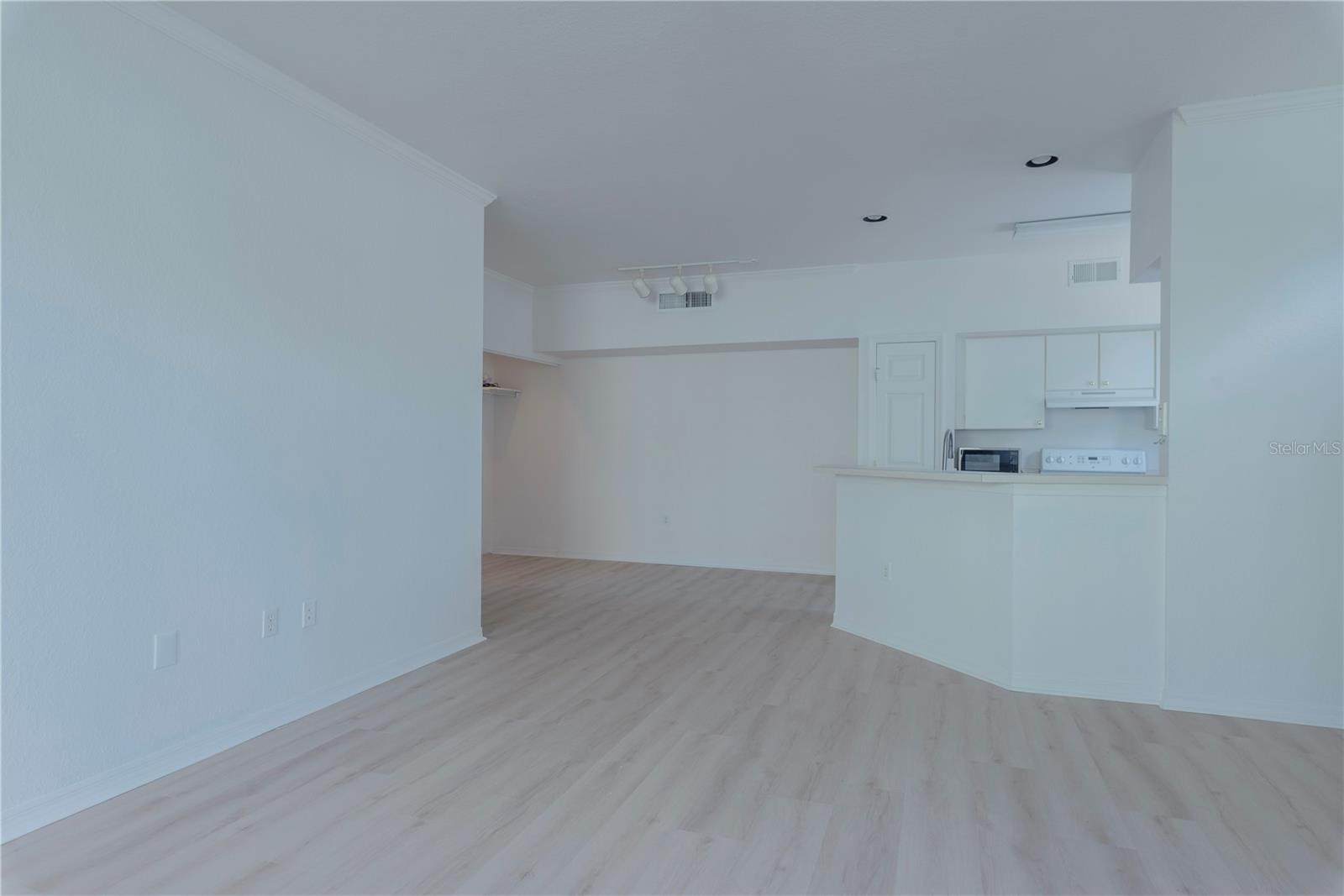 Living room and dining room.