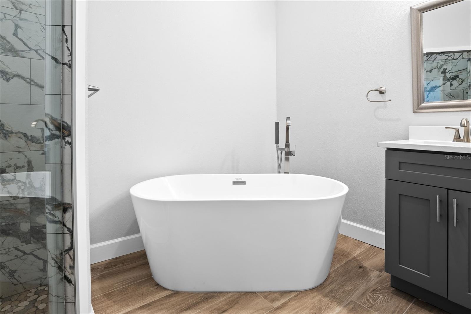 master bath freestanding soaking tub