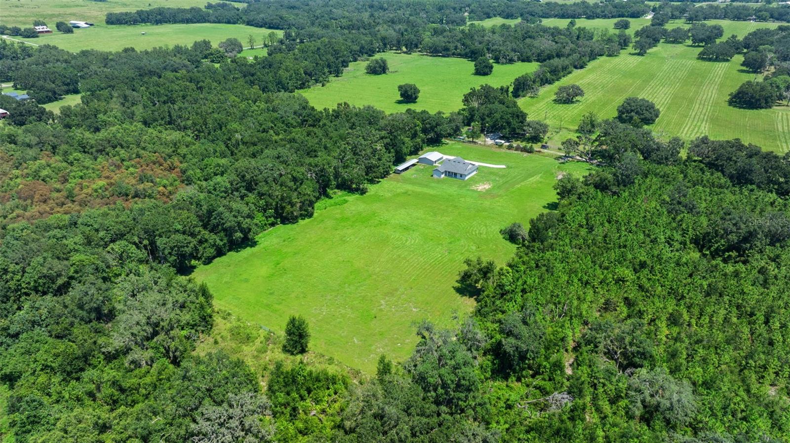 aerial view west to east