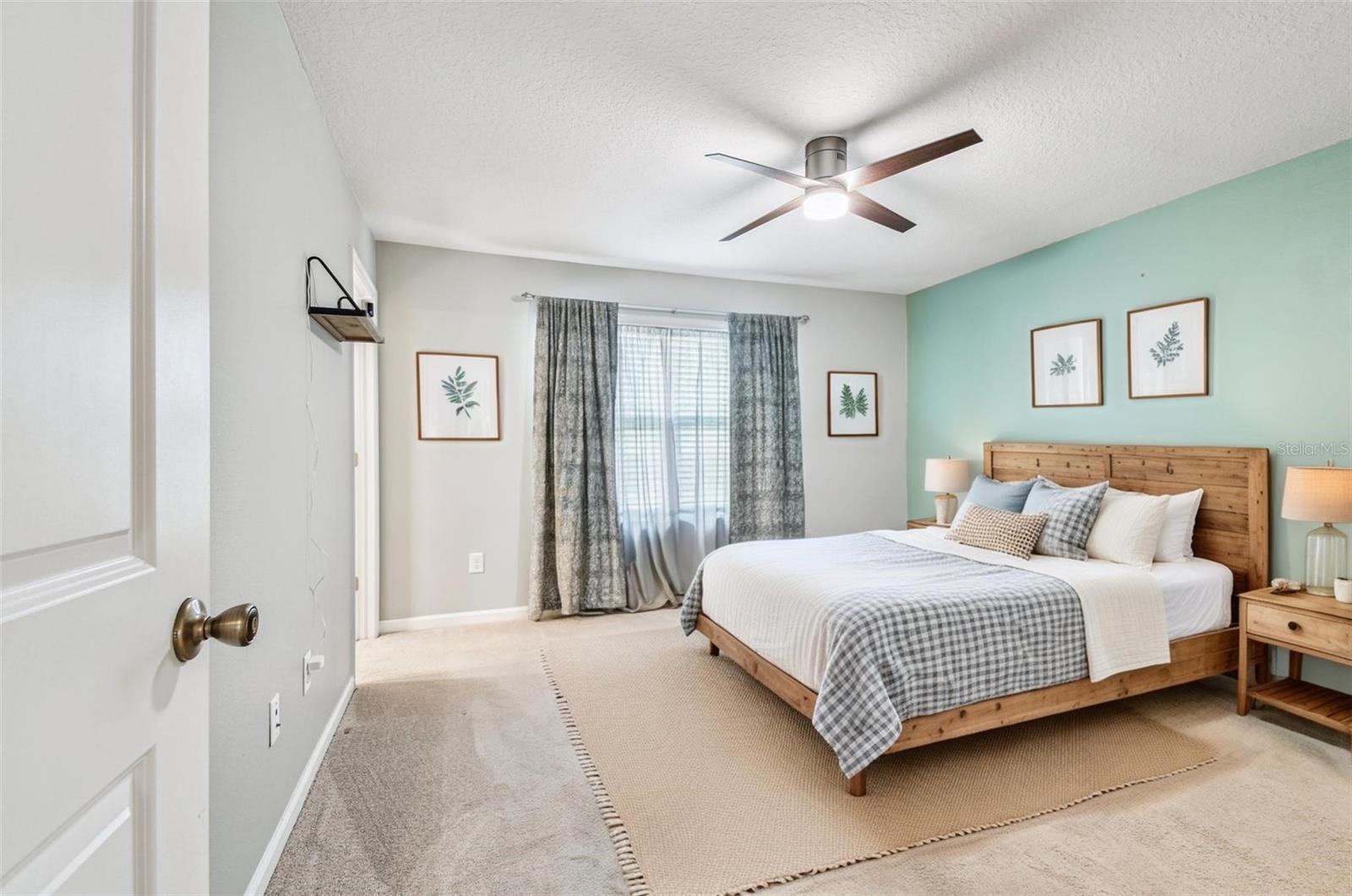 Virtual Staged Primary Bedroom