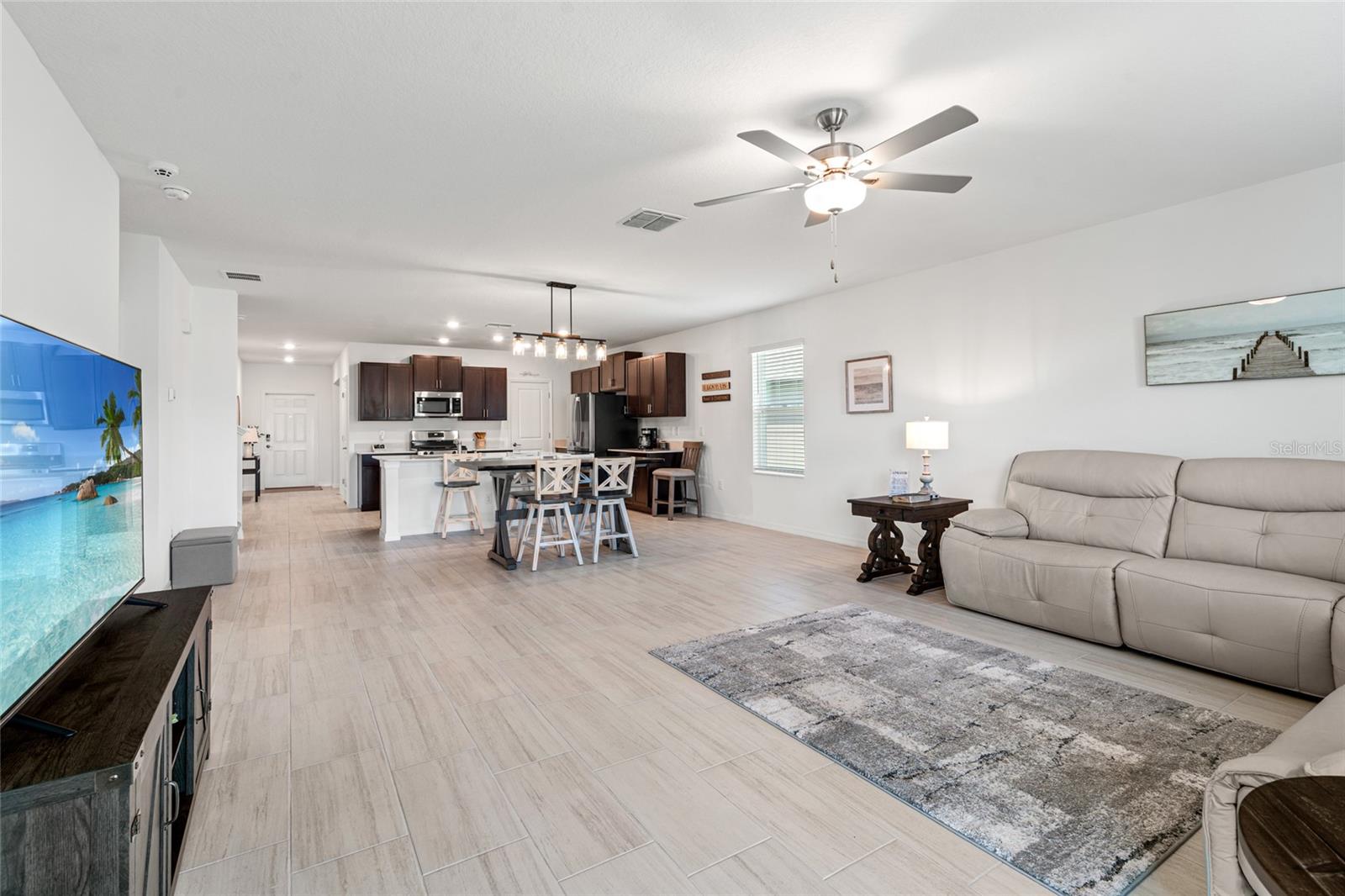 Open Floor Concept From Sliding Door