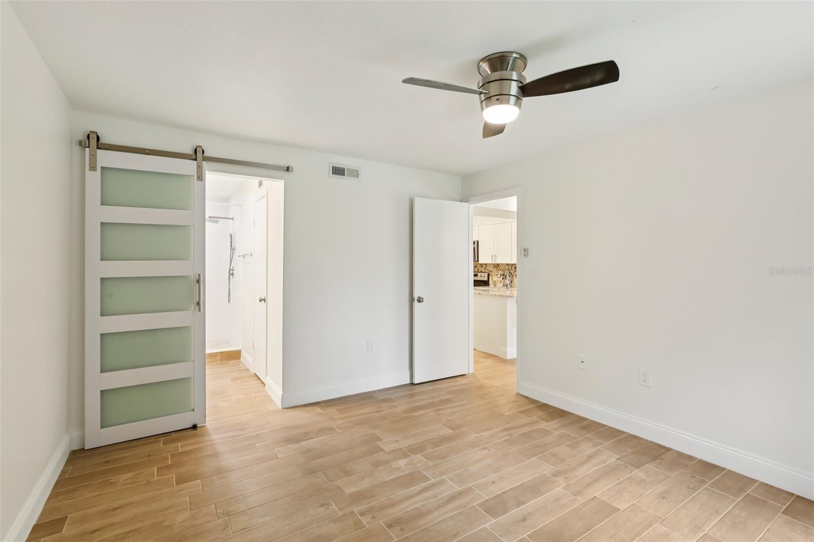 Primare bedroom with designer touches.
