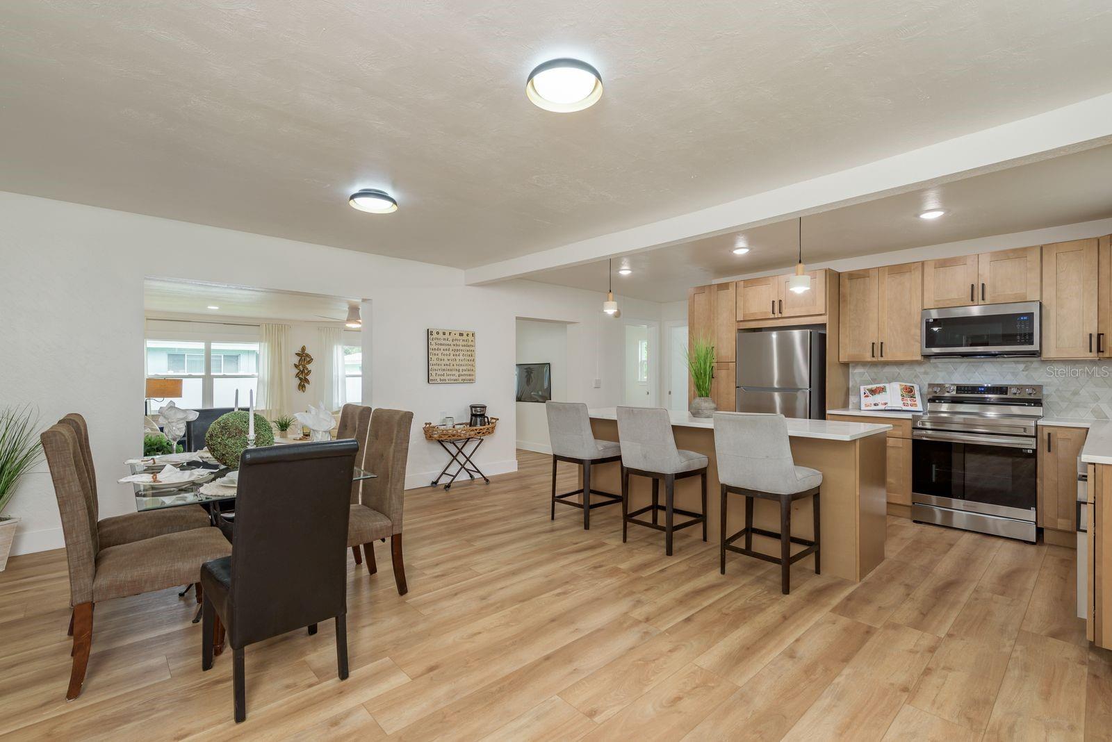 View from entrance showing open floorplan