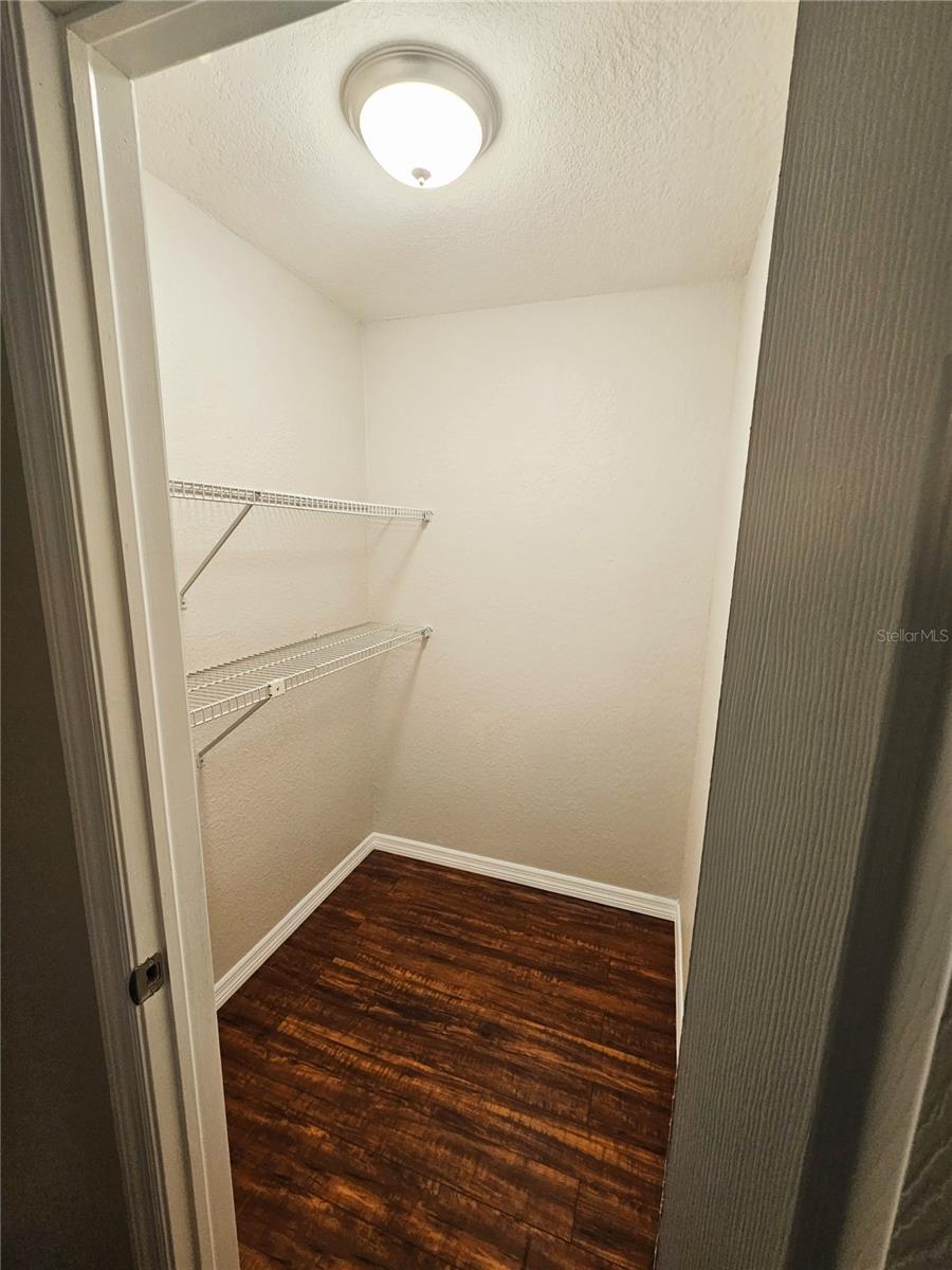 Guest bedroom walk-in closet