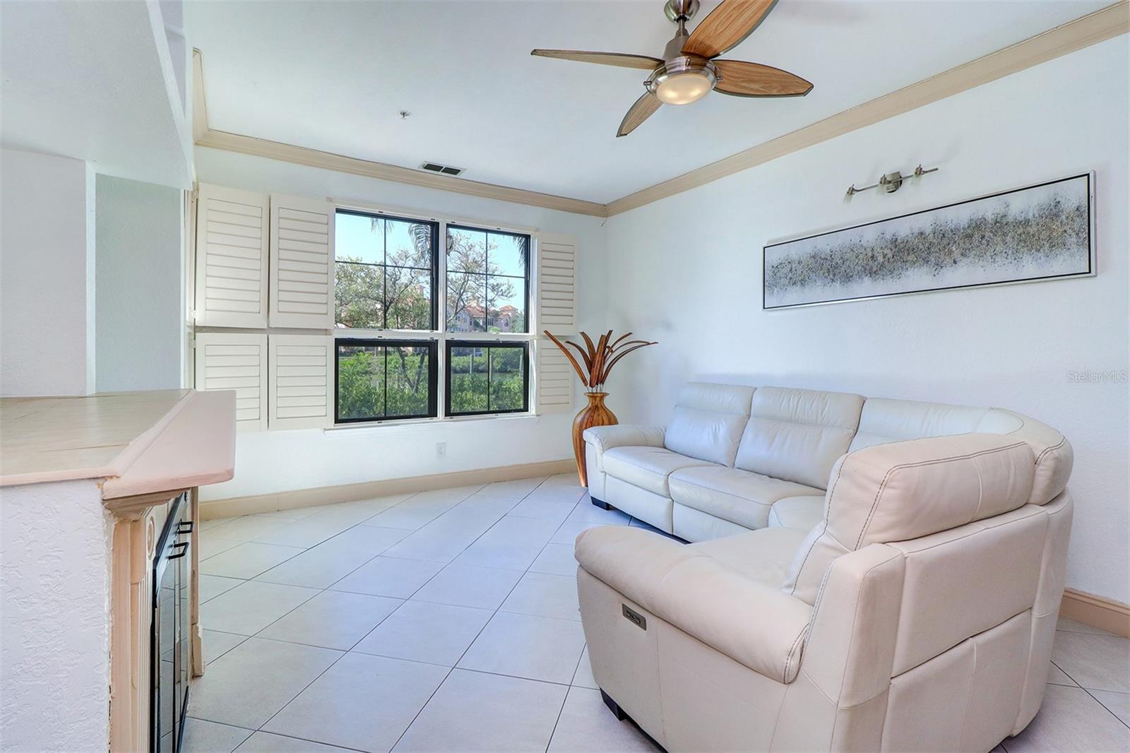 Family room looking out to the waterfront