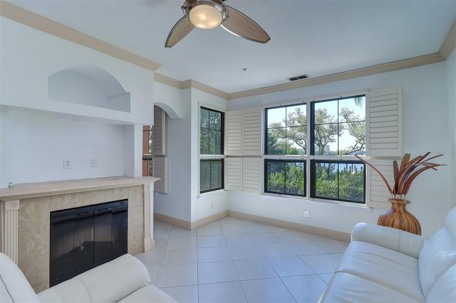Another angle of the family room looking toward the south and waterfront