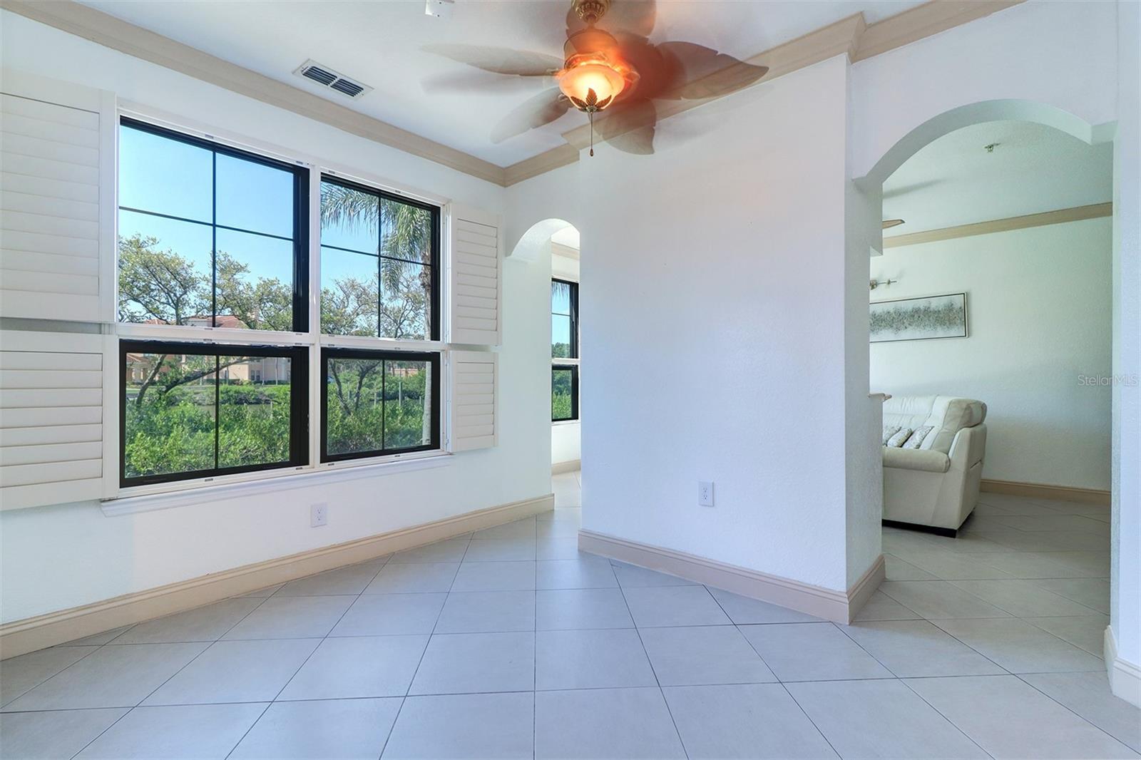 Breakfast nook with water views