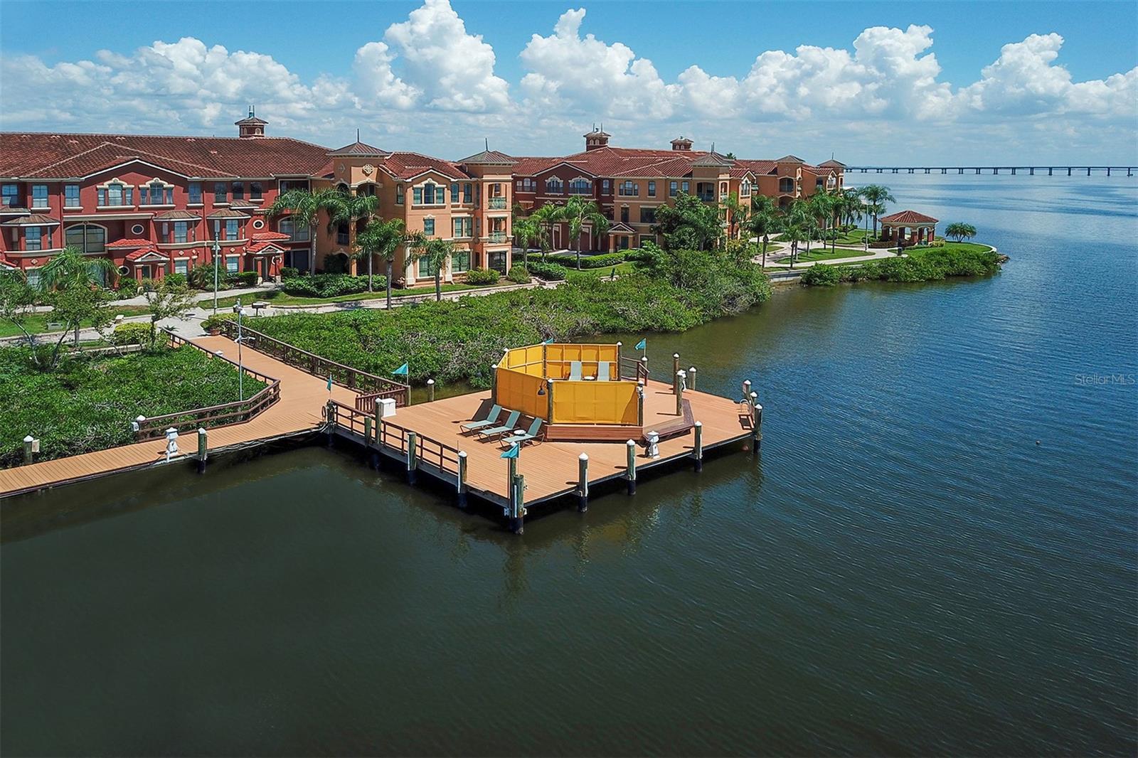 Aerial view of the sun deck prior to renovations - inaccessible at this time