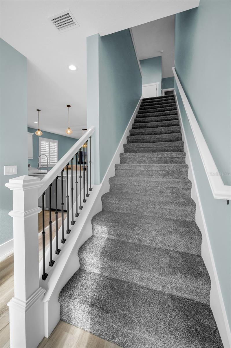 Staircase to upper level