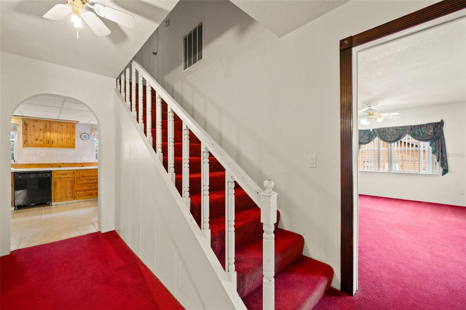 Stairs going to upstairs.