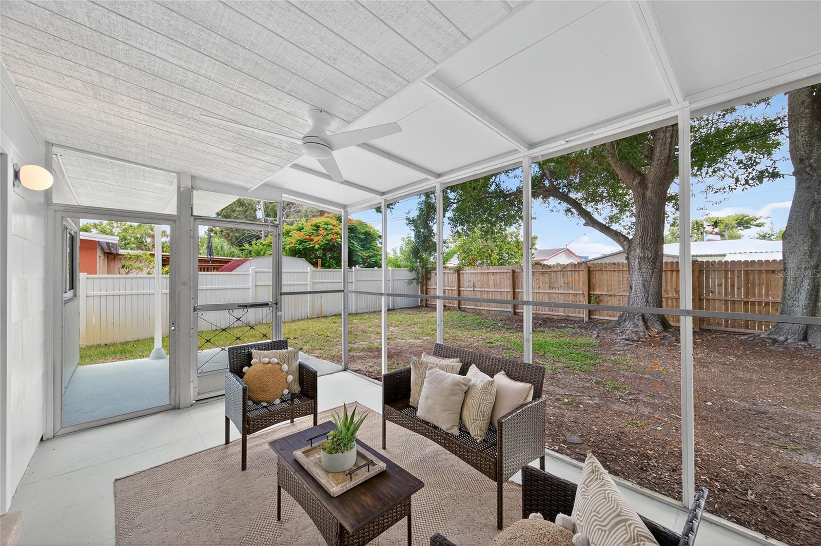 Covered Patio facing West
