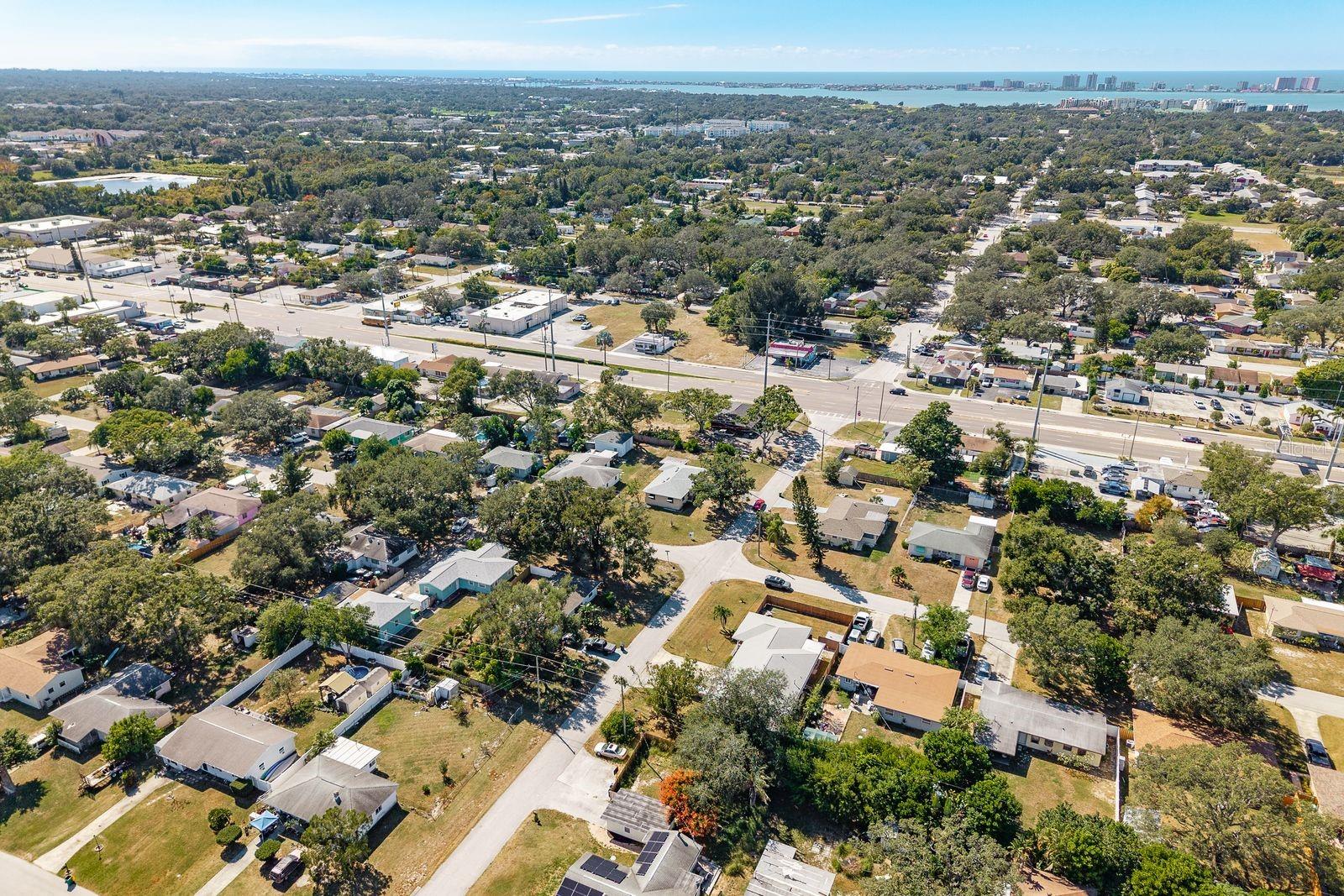 Aerial View West Facing Clearwater Beach