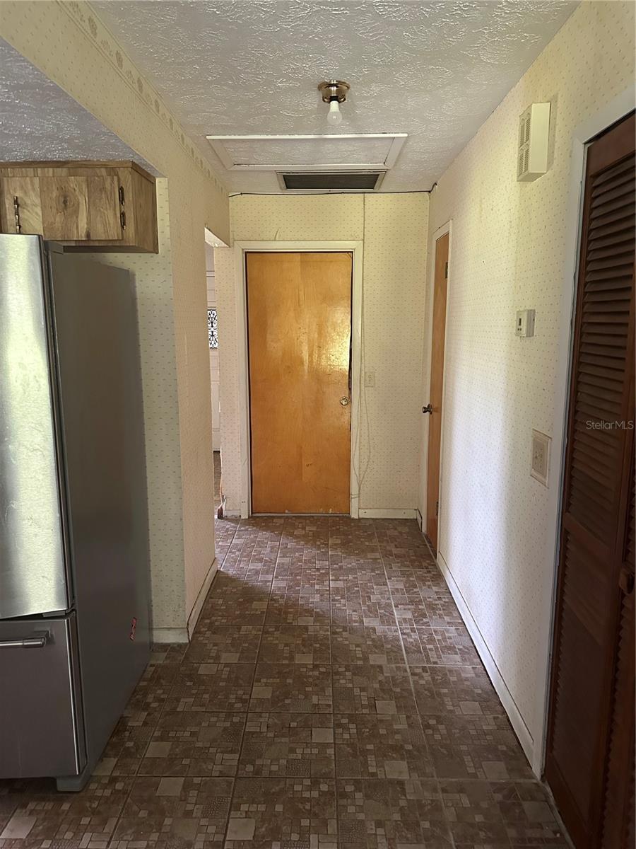 Hallway to Garage Door