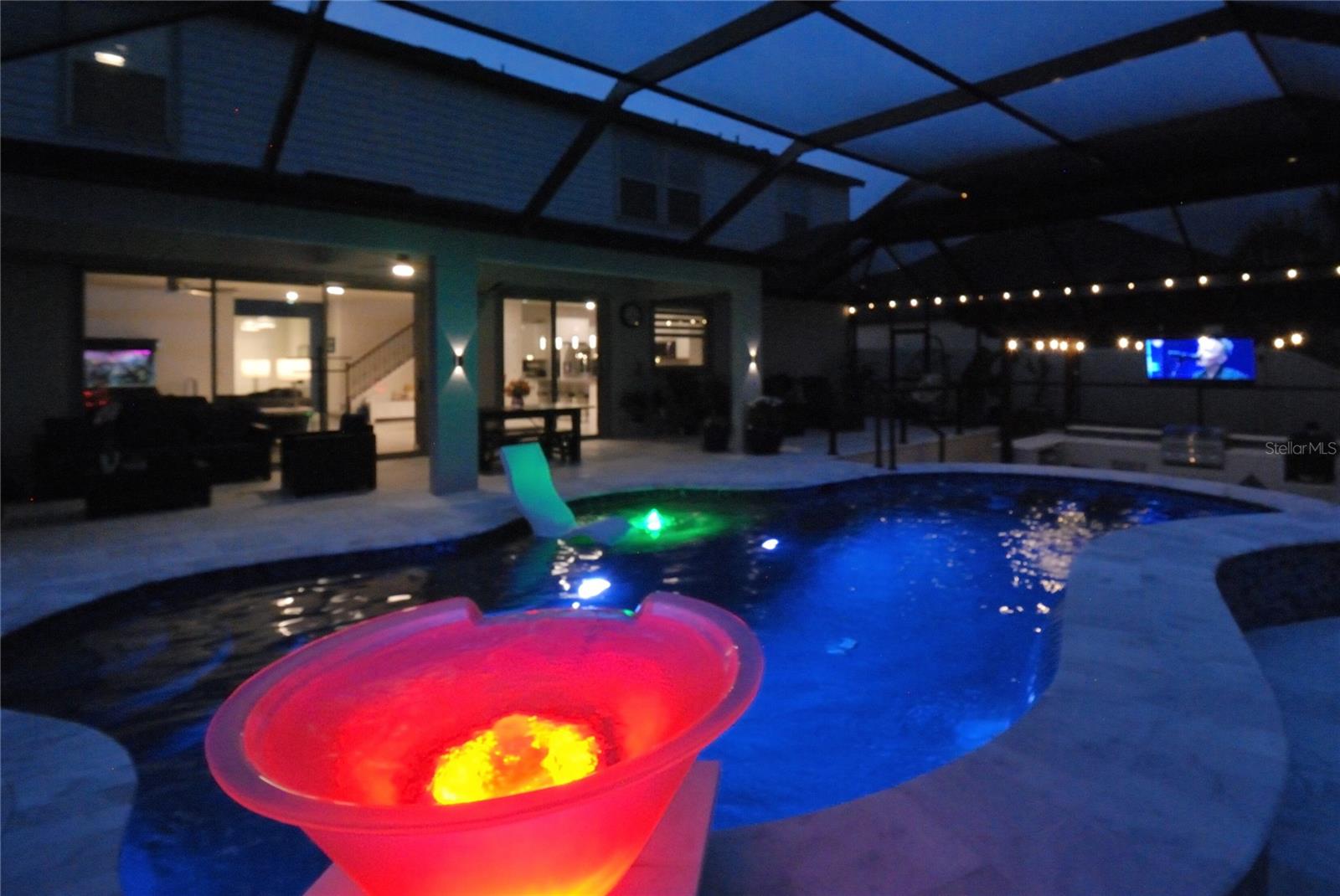 Lighted Pool - Dusk