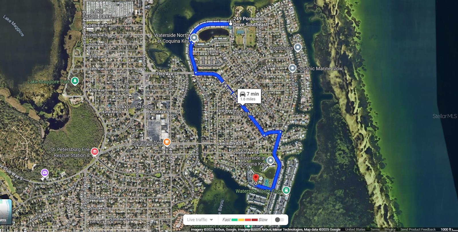 Boat Dock is located at the Waterside Yacht Club: Location 4815 Cobia (Near Building 51)Dock# 47 (Number is on the white storage box at the Dock)
