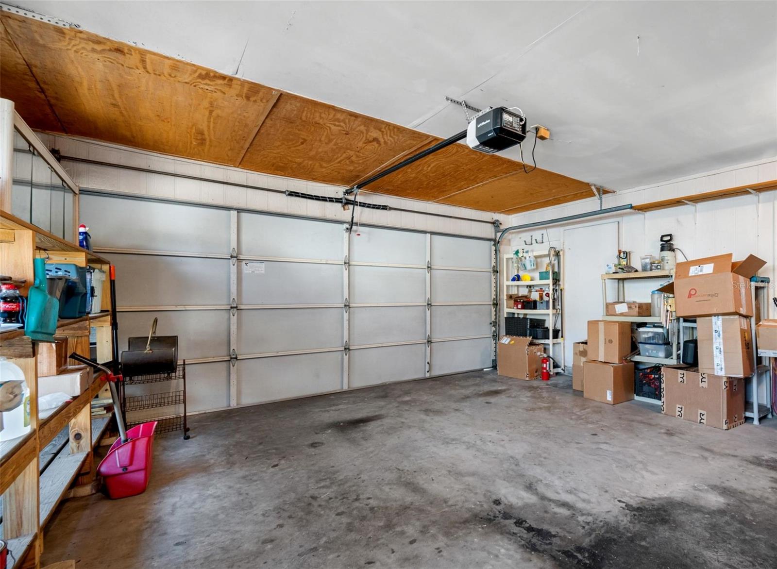 Large 2-car garage with ample space for storage