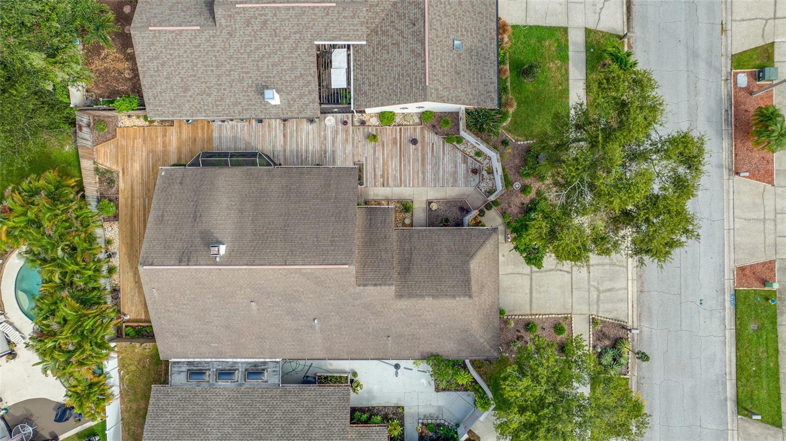 Directly over the home