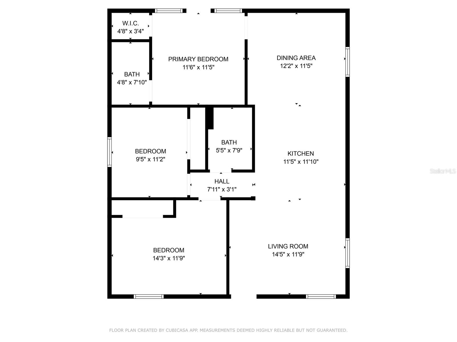 Floor plan measurements deemed highly reliable but not guaranteed. Buyer to verify.