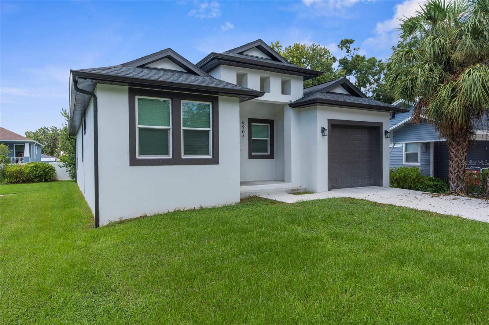 Exterior with one car garage
