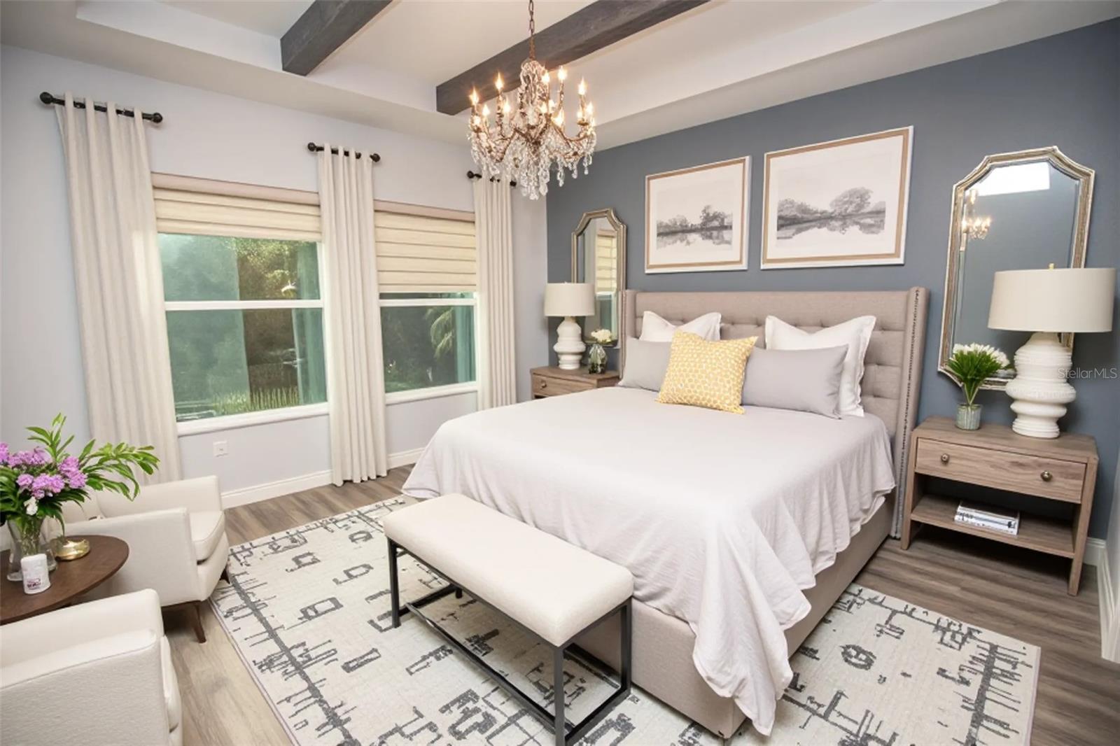 AI Staged, Primary Bedroom