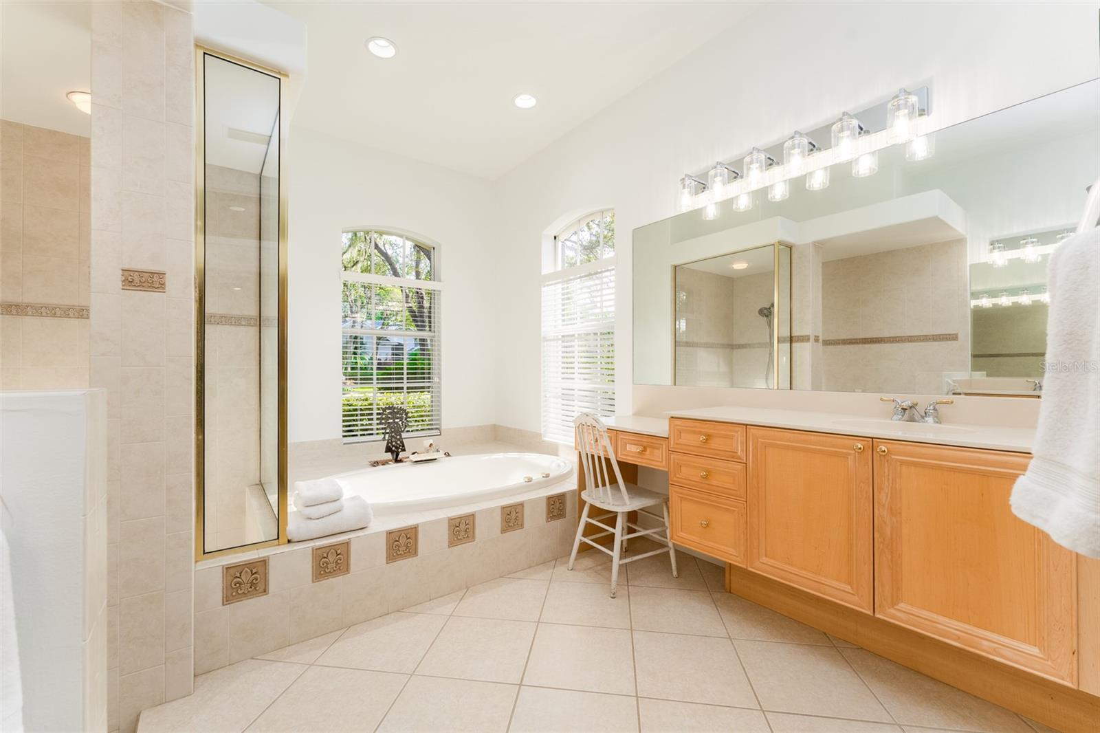 Primary Suite Bath with Dual Vanities