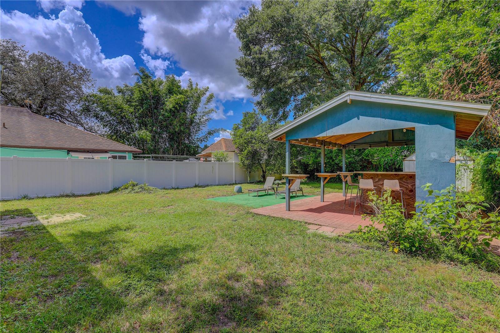 Oversized Backyard w/Covered Pavilion