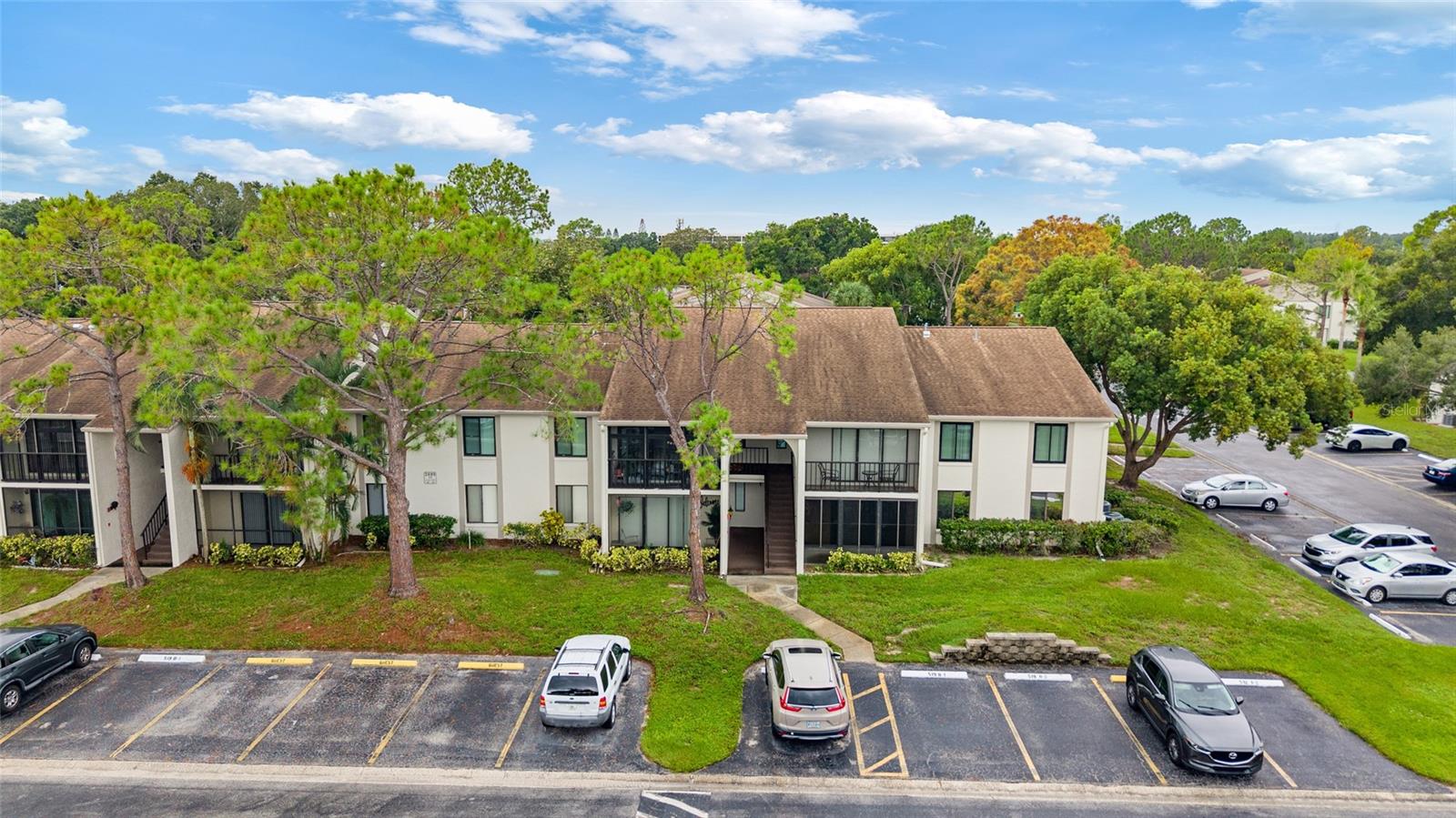 Aerial view of condominium