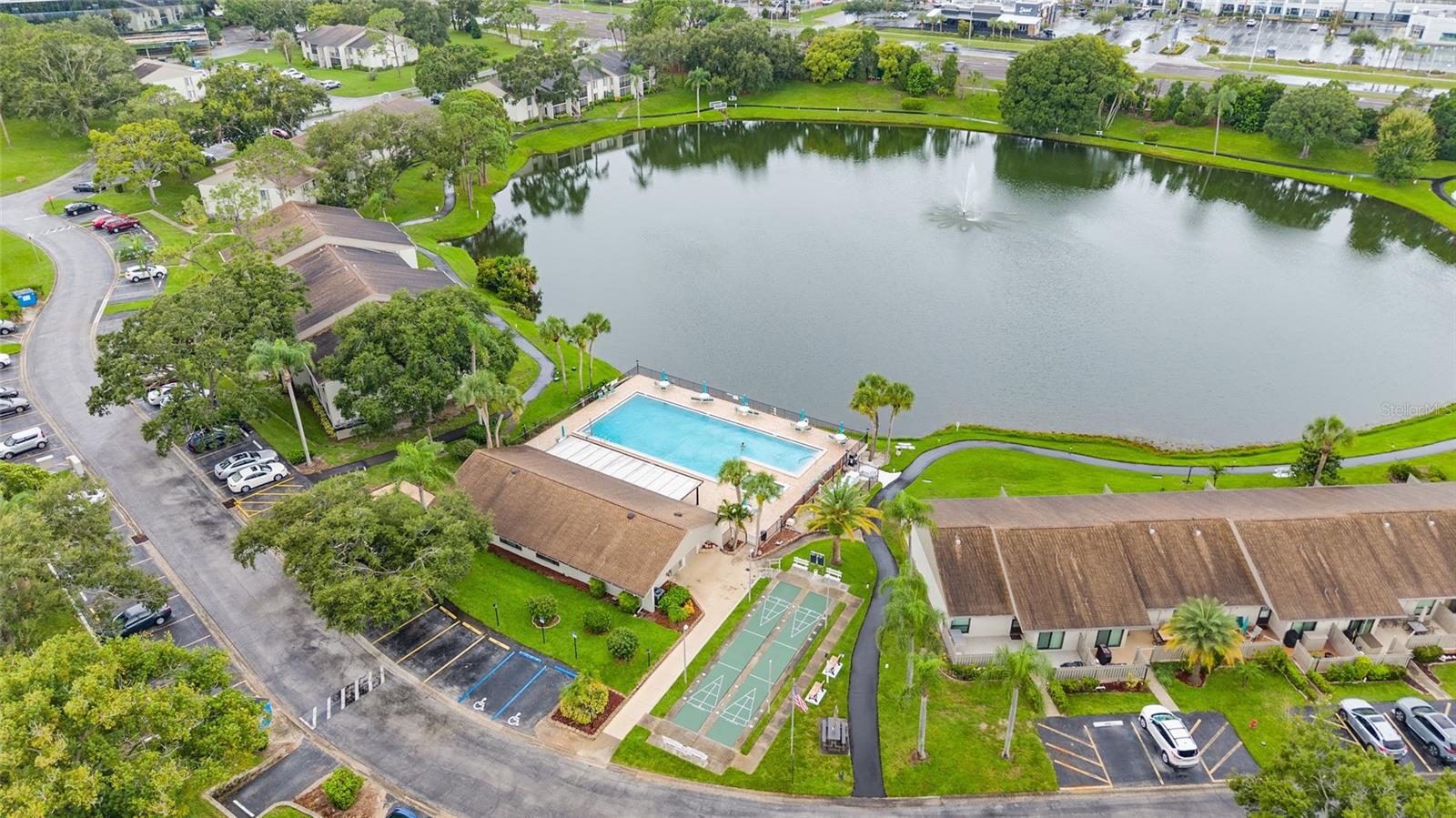 Aerial view of condominium