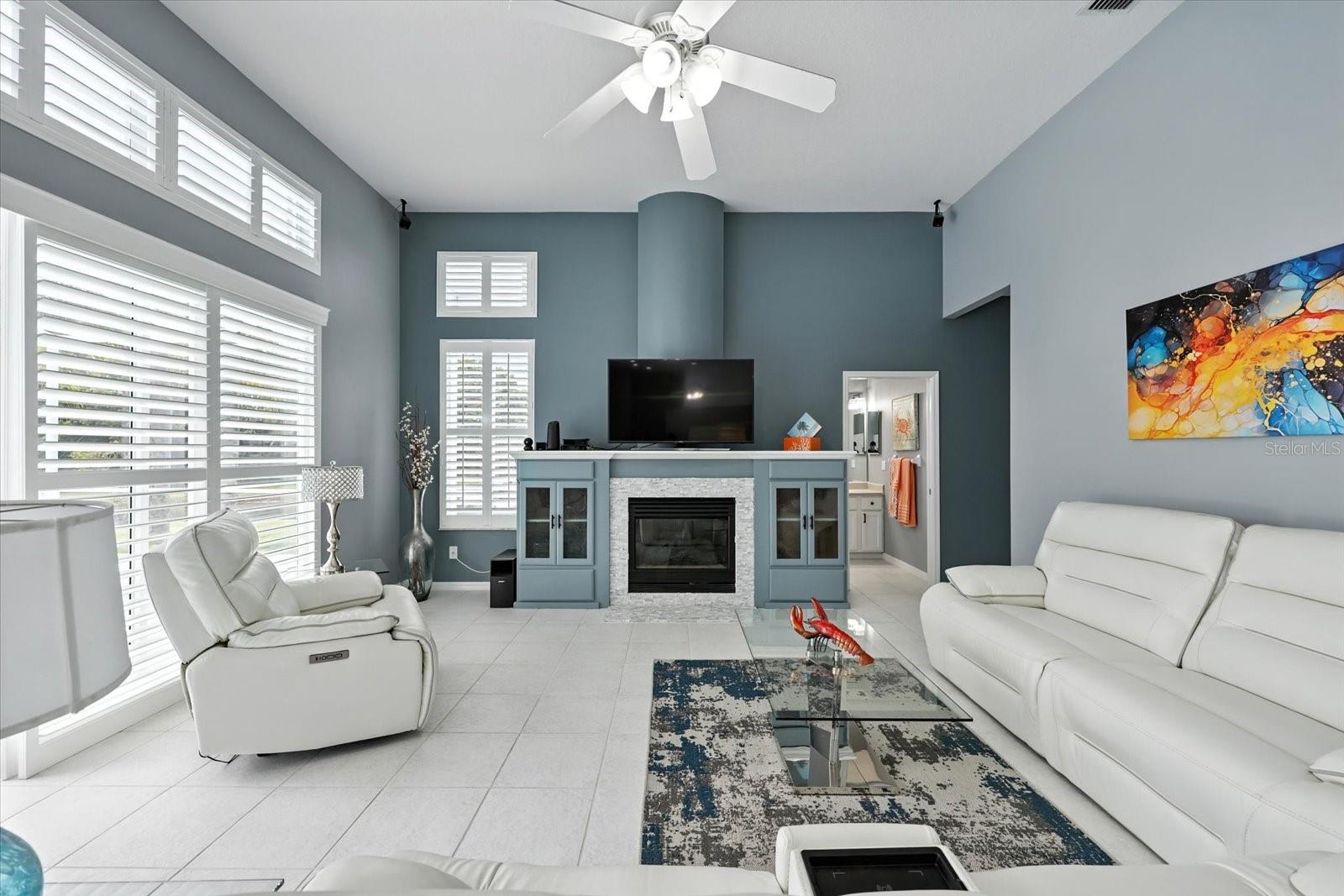 Living Room with Fireplace