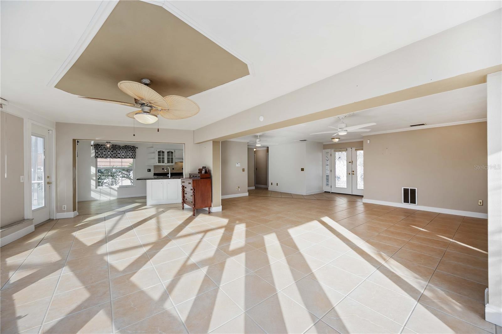 Sunny, expansive dining area!