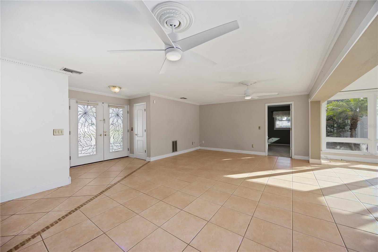 Elegant tile throughout the home.