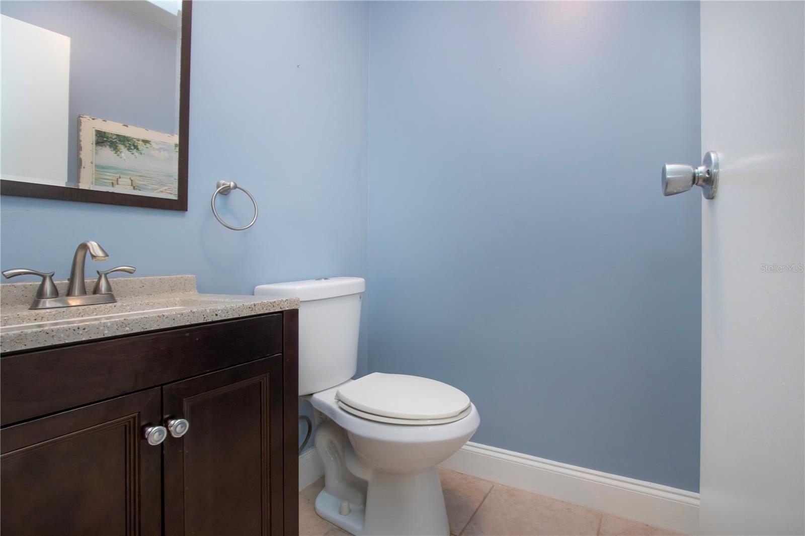 guest bathroom is a half bath