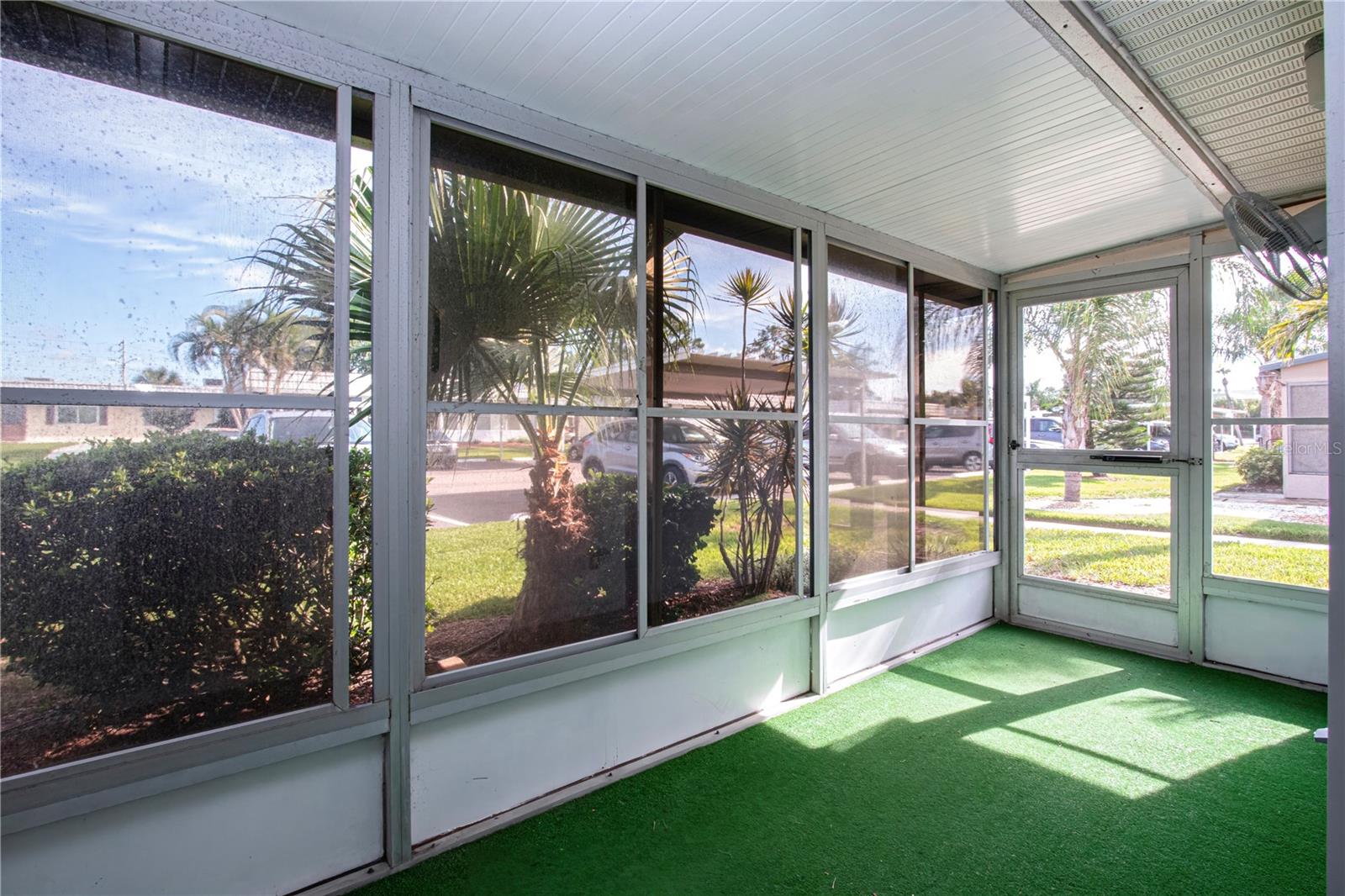 Lanai is enclosed  and screened in