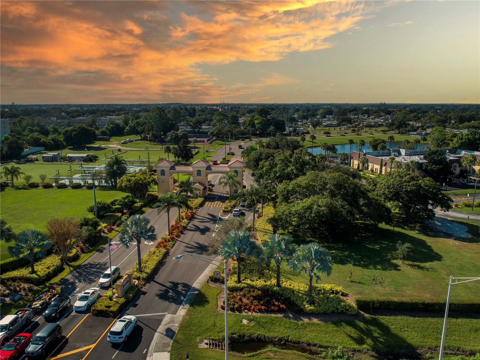 Drone photo of the community