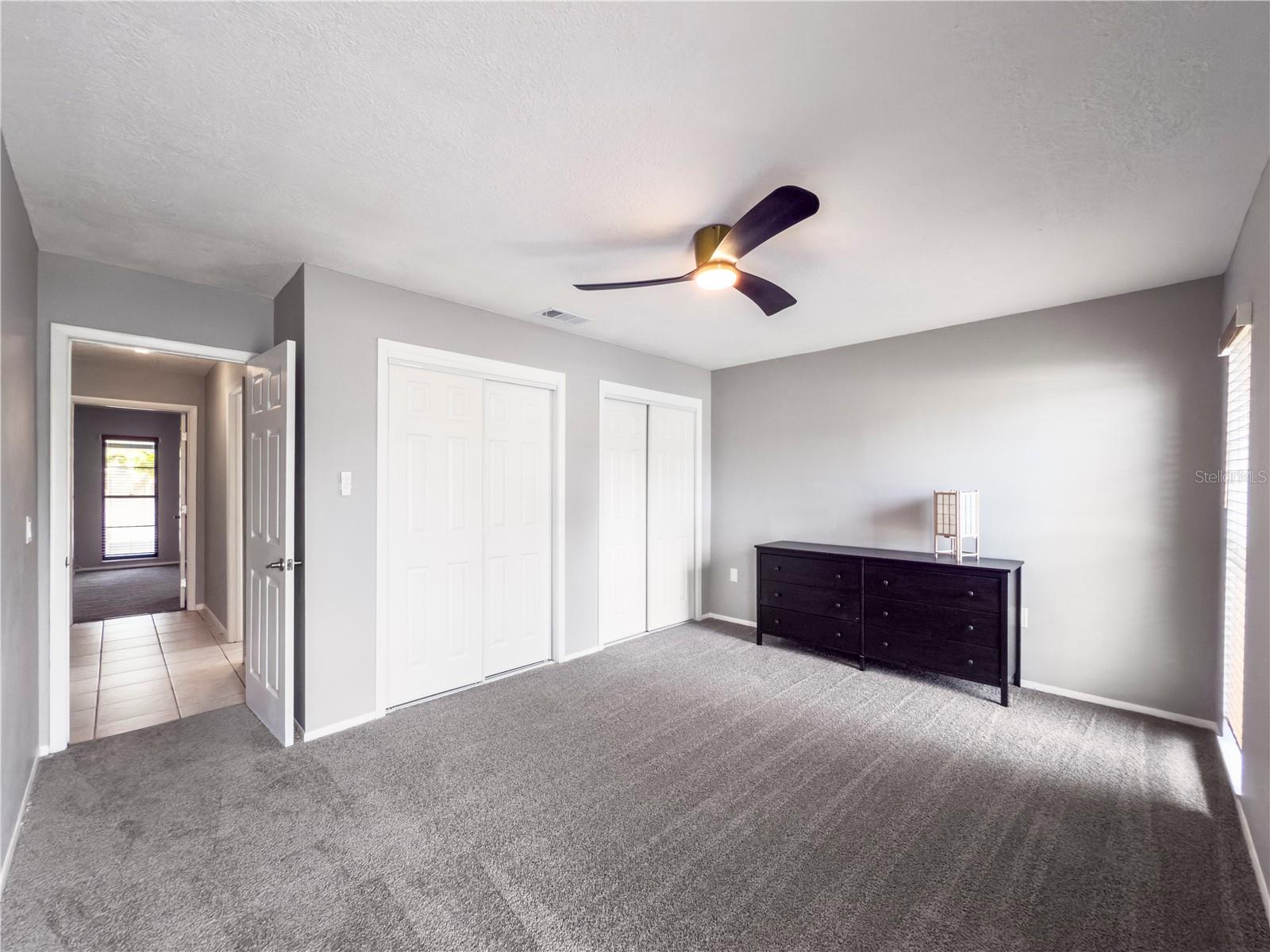 Bedroom 2 with Two Large Closets
